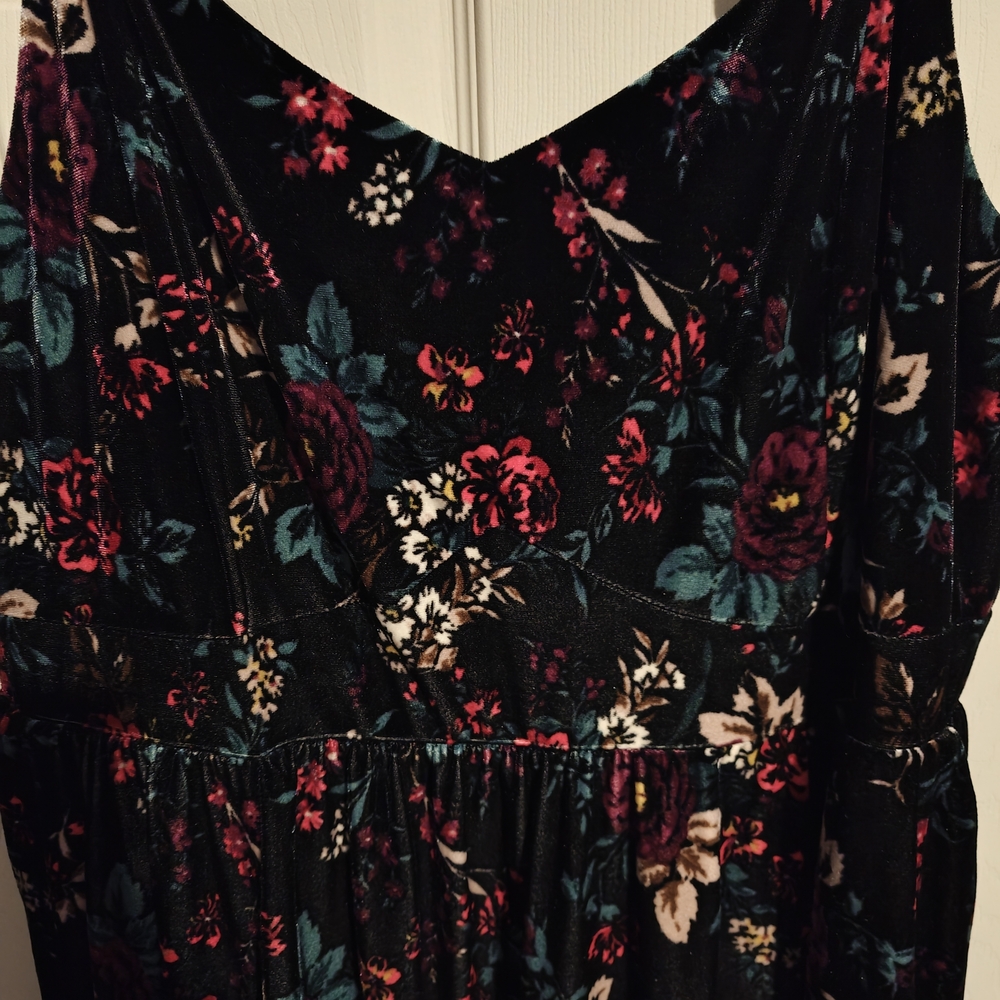 Torrid Midi Velvet Skater Dress With Pockets! - Picture 5 of 8